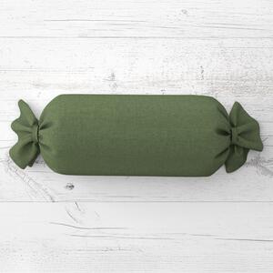 Biante Polštář válec bonbon Rongo RG-081 Tmavý olivově zelený 15x40 cm