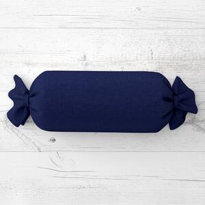 Biante Polštář válec bonbon Rongo RG-084 Námořnická modrá 15x40 cm