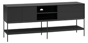 Černý TV stolek Teulat Platt 175 x 45 cm