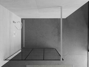 Mexen Kioto sprchová zástěna 100 x 200 cm, Průhledné/Černý vzor 8 mm, Bílá