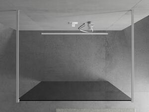 Mexen Kioto volně stojící sprchová zástěna 100 x 200 cm, Grafitově černá 8 mm, Bílá