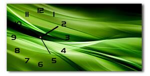 Skleněné hodiny na stěnu Zelené vlny pozadí pl_zsp_60x30_f_87078667