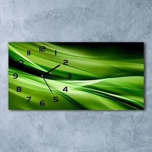 Skleněné hodiny na stěnu Zelené vlny pozadí pl_zsp_60x30_f_87078667