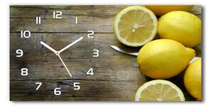 Skleněné hodiny na stěnu Citrony na stromě pl_zsp_60x30_f_88521131