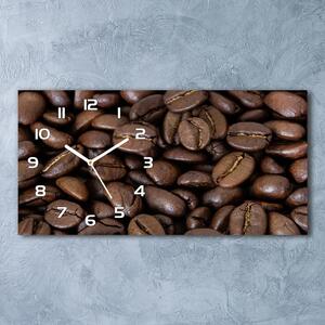 Moderní skleněné hodiny na stěnu Zrnka kávy pl_zsp_60x30_f_88786917