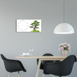 Skleněné hodiny na stěnu tiché Strom bonsai pl_zsp_60x30_f_88907159