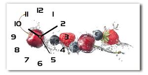 Moderní skleněné hodiny na stěnu Lesní ovoce pl_zsp_60x30_f_89101710