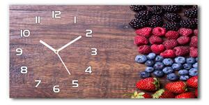 Moderní skleněné hodiny na stěnu Lesní ovoce pl_zsp_60x30_f_89347175