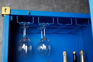 (3877) GLOBETROTTER barová skříň kontejner 180cm modrá