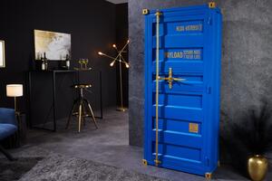 (3877) GLOBETROTTER barová skříň kontejner 180cm modrá