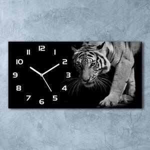 Moderní skleněné hodiny na stěnu Tygr pl_zsp_60x30_f_89533463
