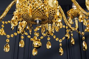 (3872) CRYSTAL křištálový lustr 15 žárovek zlatý
