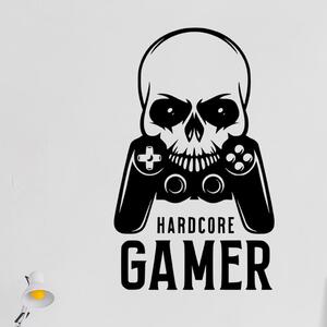 Živá Zeď Samolepka Hardcore Gamer Barva: černá