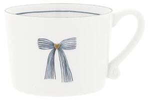 Hrnek s modrou mašlí Iris Blue Bow 240 ml, bílý – Bastion Collections
