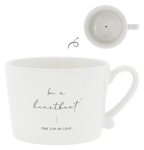 Hrnek In a Heart Beat 240 ml, bílý – Bastion Collections