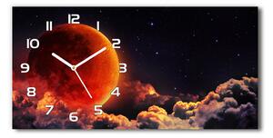 Skleněné hodiny na stěnu Zatmění měsíce pl_zsp_60x30_f_90248929