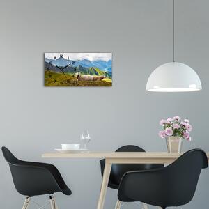 Skleněné hodiny na stěnu tiché Ovoce w Alpách pl_zsp_60x30_f_90327187