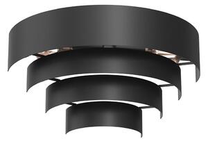 Nástěnné svítidlo RINGS 2xE27/15W/230V černá