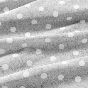 Goldea oválný ubrus loneta - bílé puntíky na šedém 140 x 180 cm