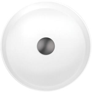 Deante Silia, granitové umyvadlo na desku 36x36x12,5 cm, bílá, DEA-CQS_AU4S