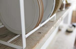 Bílý kovový stojan na talíře Yamazaki Tosca 34,5 cm