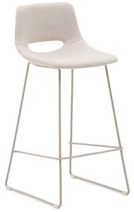 Béžová čalouněná barová židle Kave Home Zahara 76 cm