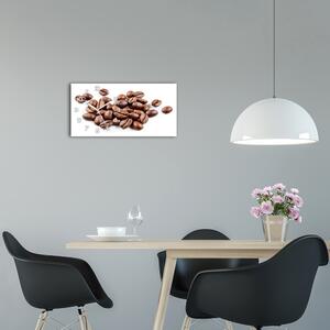 Moderní skleněné hodiny na stěnu Zrnka kávy pl_zsp_60x30_f_91996009