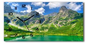 Skleněné hodiny na stěnu Jezero v horách pl_zsp_60x30_f_92038877