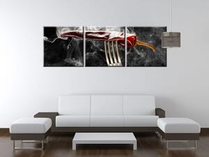 Gario 3 dílný obraz na plátně Horká chilli paprička Velikost: 90 x 60 cm