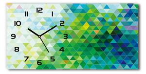 Skleněné hodiny na stěnu Abstrakce trojúhelníky pl_zsp_60x30_f_93369546
