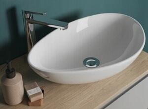 Cersanit Moduo, koupelnová skříňková souprava s umyvadlem na desku 80x45x95 cm, bílá lesklá-dub, S801-444