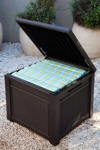 Zahradní úložný box KETER Cube Rattan Deck Box - Graphite