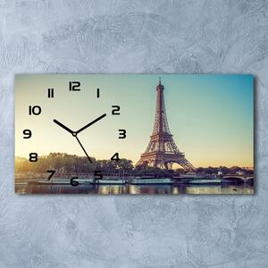 Skleněné hodiny na stěnu Eiffelova věž Paříž pl_zsp_60x30_f_94387968