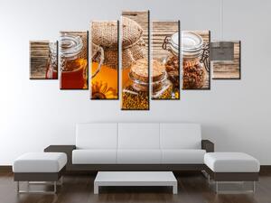 Obraz na plátně Včelí med - 7 dílný Rozměry: 140 x 80 cm
