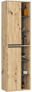 Ak furniture Závěsná koupelnová skříňka VAMI 50 cm dub artisan/šedý grafit