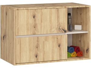 Ak furniture Závěsná skříňka pod umyvadlo VAMI 90 cm dub artisan/kašmírová