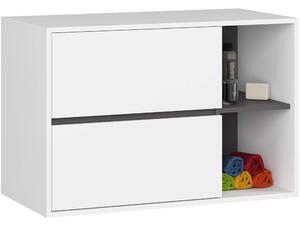 Ak furniture Závěsná skříňka pod umyvadlo VAMI 90 cm bílá/grafitová