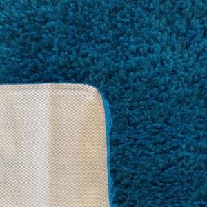 Makro Abra Kusový shaggy koberec jednobarevný Kamel modrý Rozměr: 80x150 cm