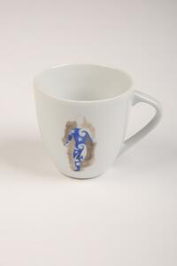 Karlovarský porcelán Šálek Picasso "modrý" na doppio s podšálkem