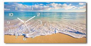 Skleněné hodiny na stěnu tiché Havajská pláž pl_zsp_60x30_f_98746021