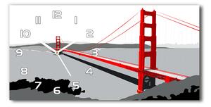 Skleněné hodiny na stěnu Most San Francisco pl_zsp_60x30_f_98448753