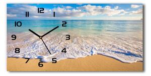 Skleněné hodiny na stěnu tiché Havajská pláž pl_zsp_60x30_f_98746021