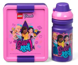 Set láhve na vodu a boxu na svačinu LEGO® Friends Girls Rock