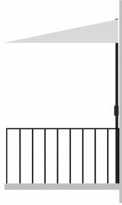 Chomik Balkónový slunečník ke stěně Gaoma 270 cm, šedý