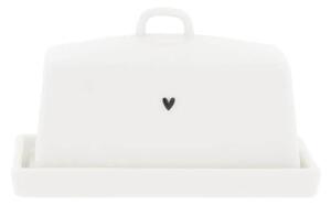 Keramická máslenka White Black Heart