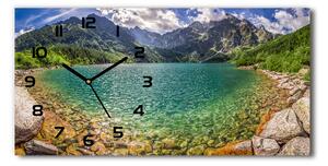 Skleněné hodiny na stěnu Jezero v horách pl_zsp_60x30_f_99700866