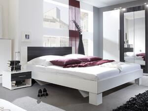 Manželská postel 160 cm Verwood Typ 51 (bílá + ořech) (s noč. stolky). Vlastní profesionální přeprava až k Vám domů 602006