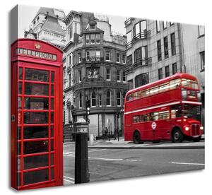 Obraz na plátně Telefonní budka v Londýně UK Rozměry: 30 x 20 cm