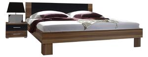 Manželská postel 160 cm Verwood Typ 51 (ořech + černá) (s noč. stolky). Vlastní profesionální přeprava až k Vám domů 602014