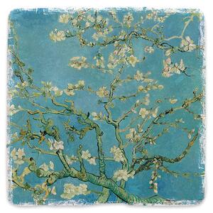 Branches Of An Almond Tree In Blossom - mramorový tácek